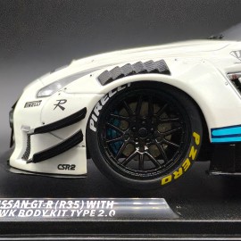 Nissan Skyline GT-R R35 LBWK Body Kit Type 2 Martini 1:18