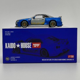 Nissan Skyline GT-R R34 Kaido Works Shinjuku V2 Chase Rare Version 1:64