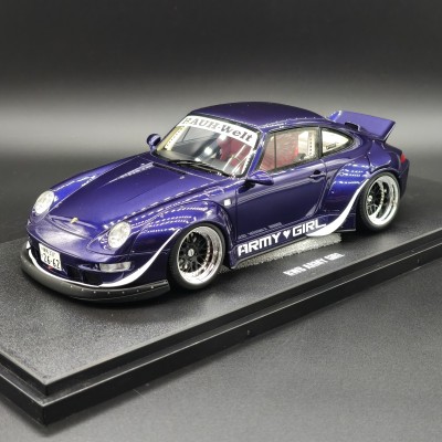 Porsche 911 RWB Army Girl 1:18