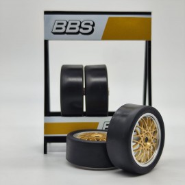 BBS Motor Sport One-Piece Chrome-Gold 1:18